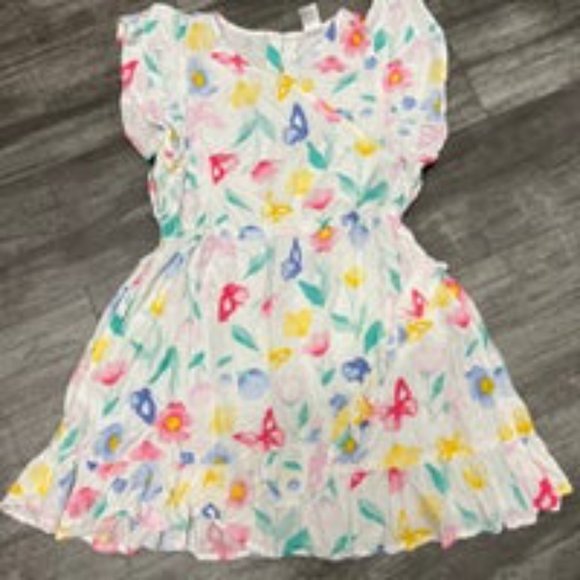 Carters butterfly print flutter sleeve dress - Picture 3 of 4